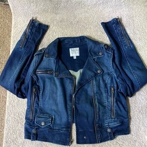 Torrid Denim Jacket with Zippers Size 0